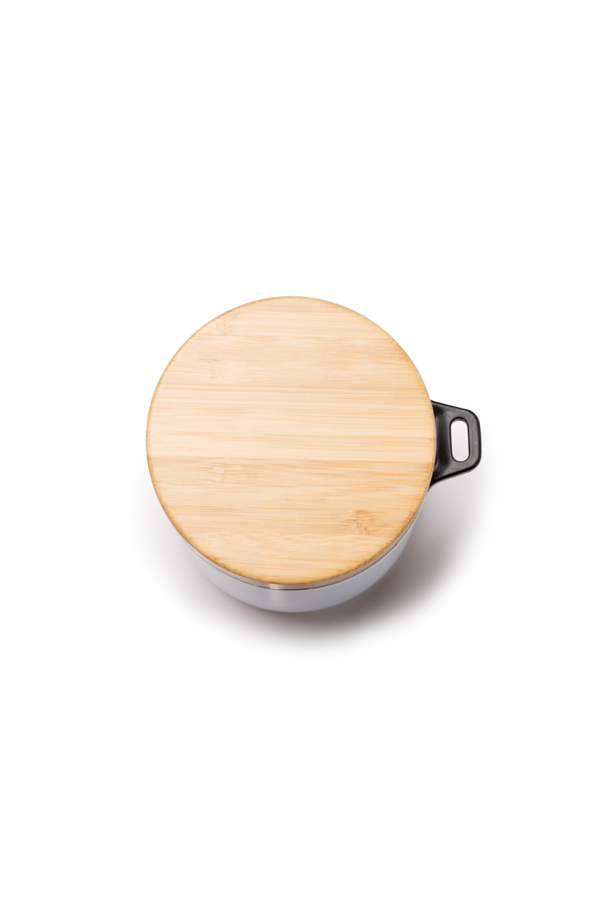 Eco-Friendly Stainless Steel Thermos with Bamboo Lid