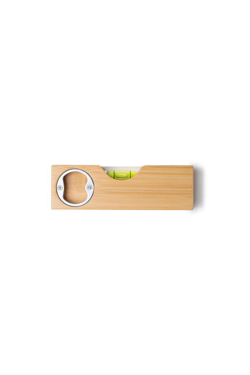 Bamboo Bubble Level with Bottle Opener