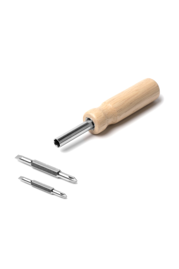 Șurubelniță YADOR din Inox și Lemn cu Capete Interchangeabile