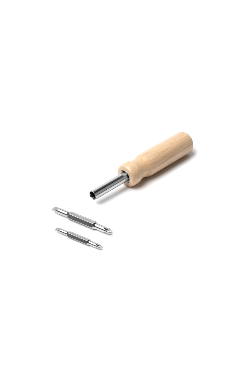 Șurubelniță YADOR din Inox și Lemn cu Capete Interchangeabile