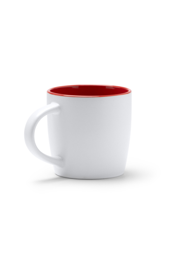 Cana Ceramică RADEK 370 ml Albă cu Interior Colorat