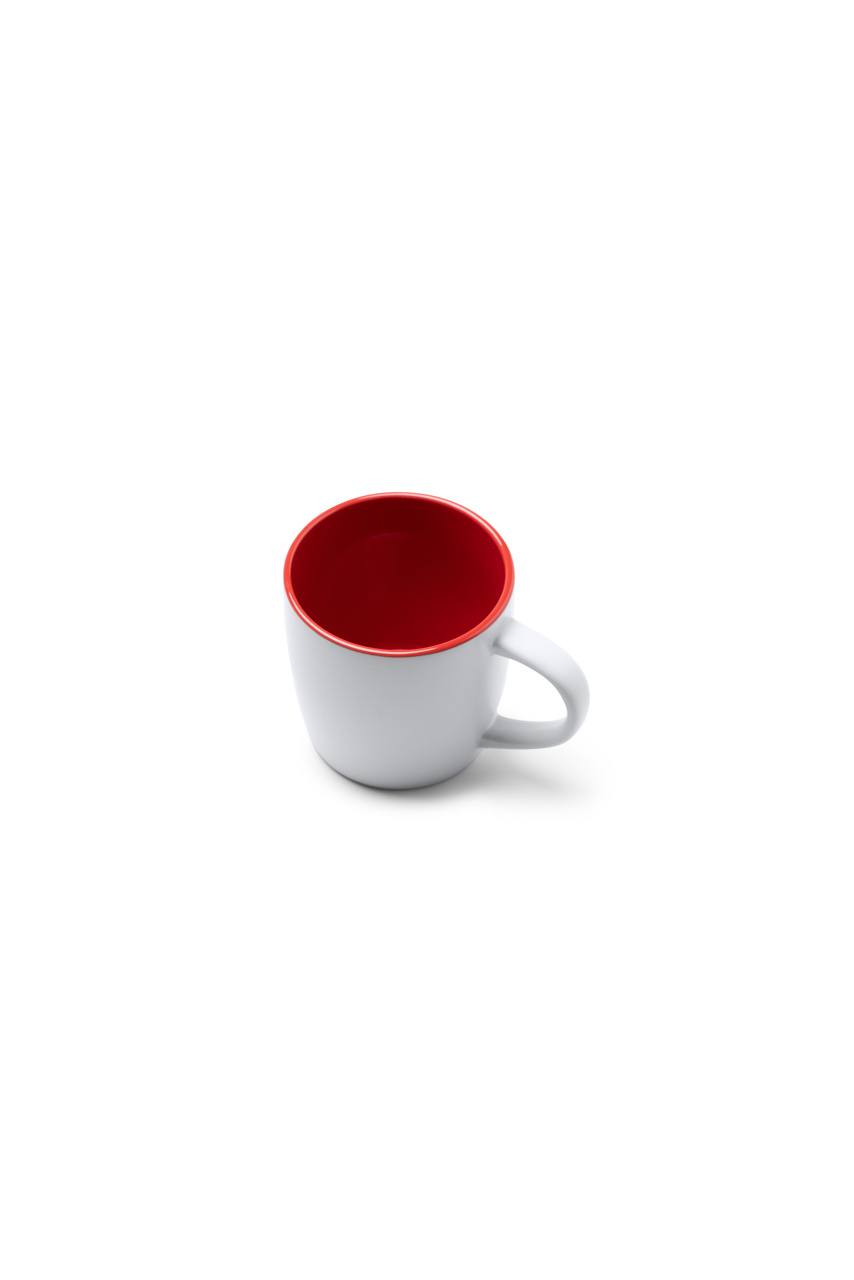 Cana Ceramică RADEK 370 ml Albă cu Interior Colorat