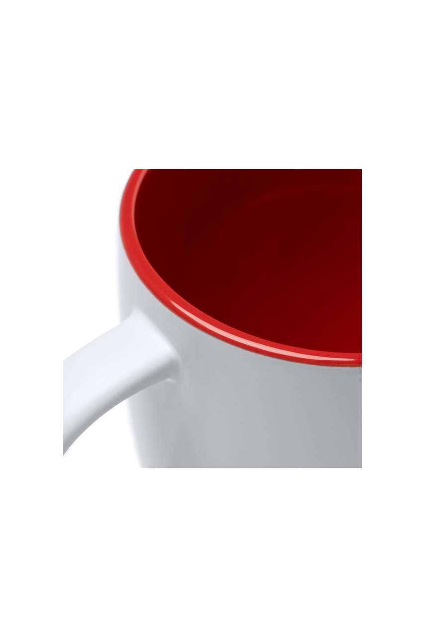 Cana Ceramică RADEK 370 ml Albă cu Interior Colorat