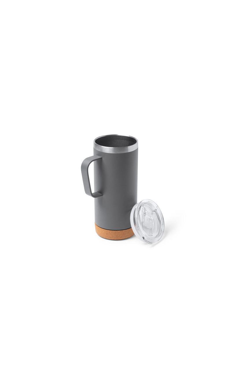 Cana Termică BEYRON din Metal cu Fund de Plută - 600 ml