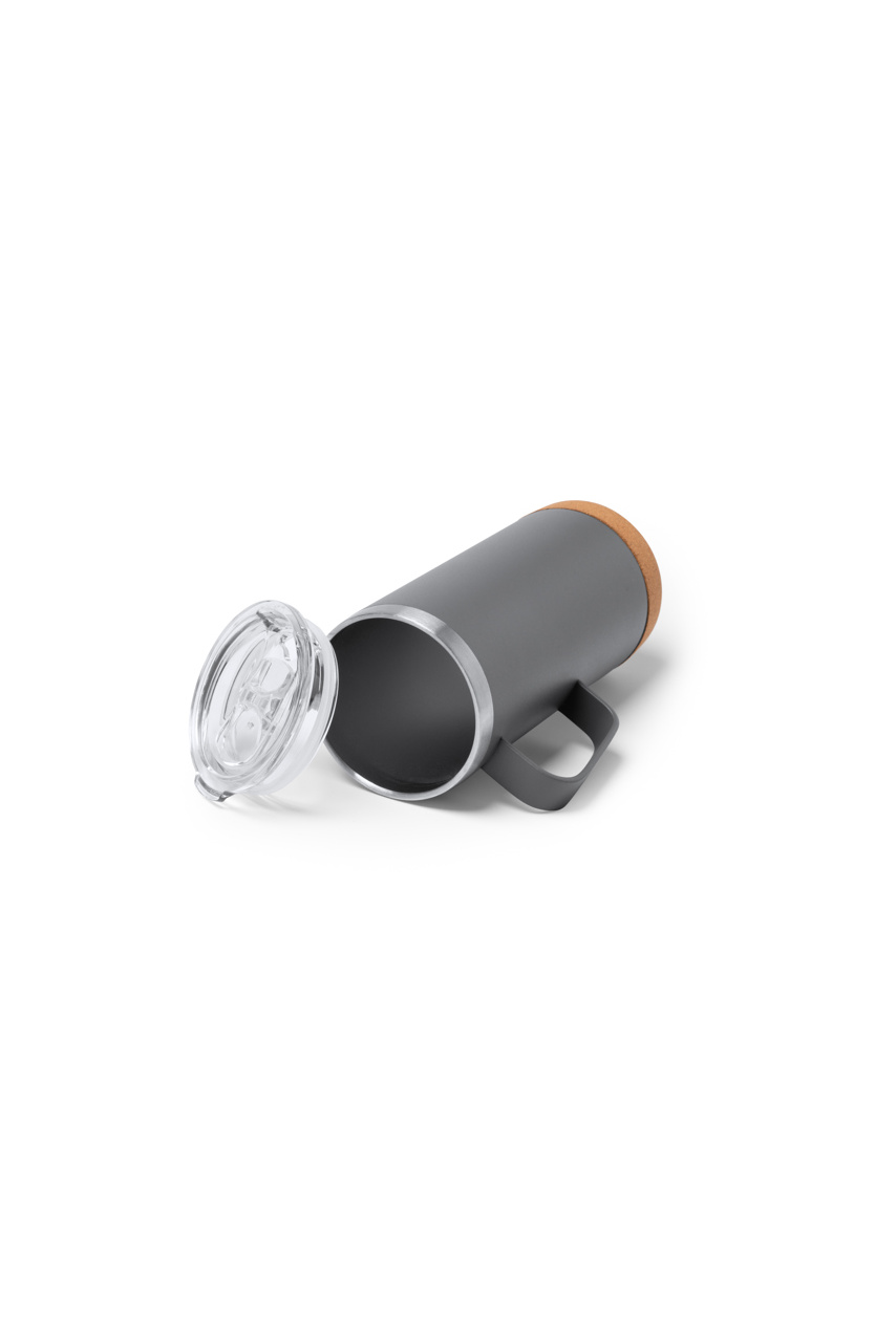 Cana Termică BEYRON din Metal cu Fund de Plută - 600 ml
