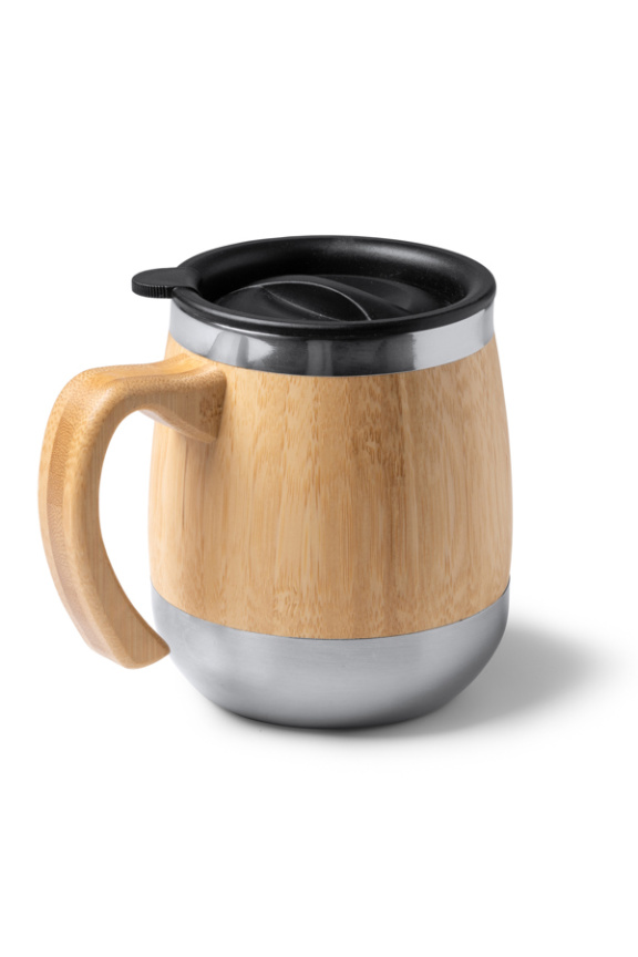 Marly Stainless Steel and Bamboo Mug - 450ml