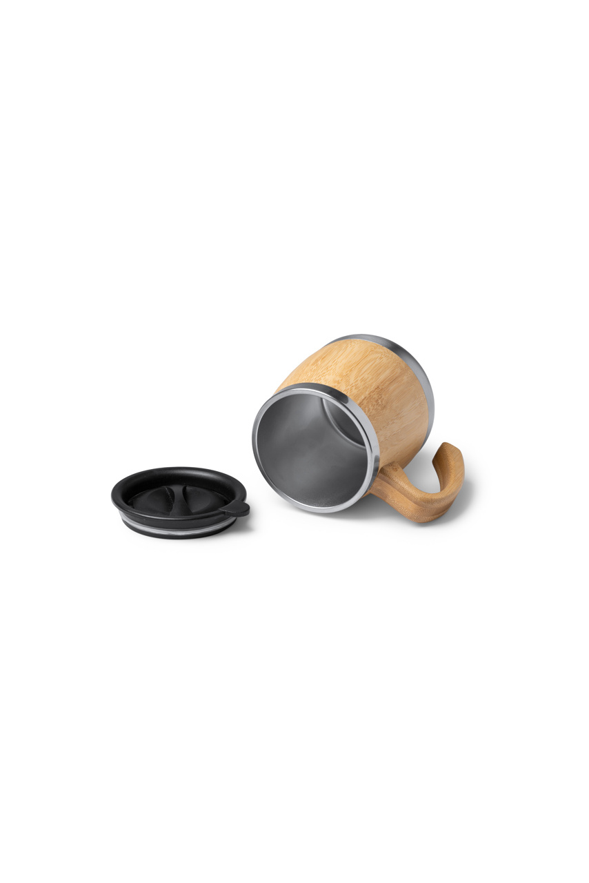 Marly Stainless Steel and Bamboo Mug - 450ml