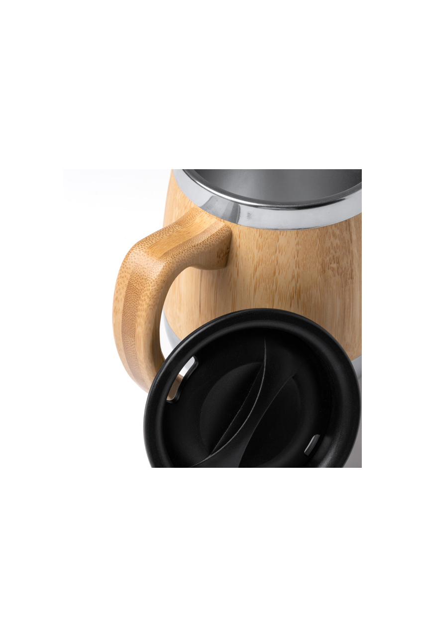 Marly Stainless Steel and Bamboo Mug - 450ml