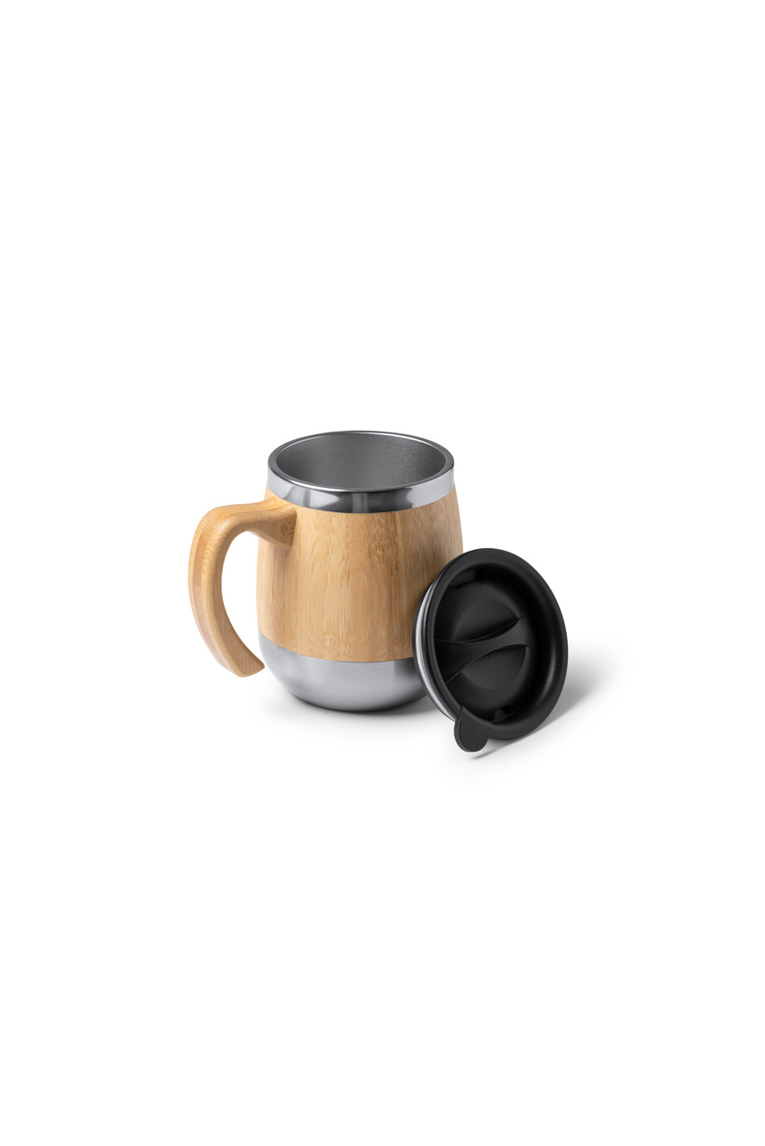 Marly Stainless Steel and Bamboo Mug - 450ml