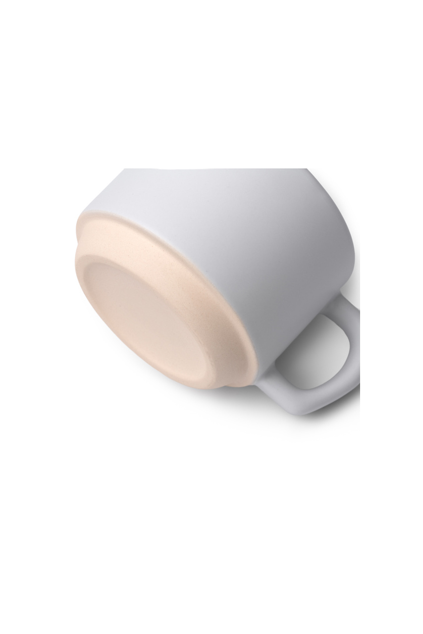 Set Cană Ceramică Mată și Tăviță de Bambus