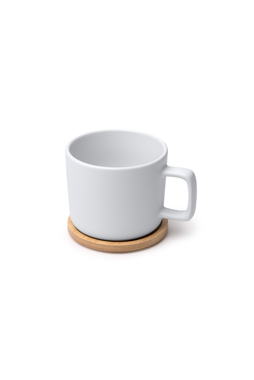 Molok Ceramic Mug with Bamboo Lid - 350ml