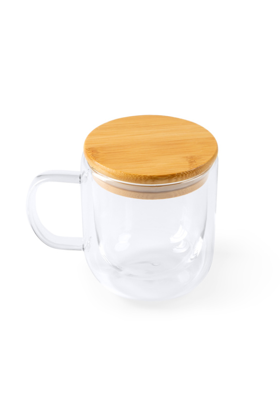 INDAL Eco-Friendly Glass and Bamboo Mug