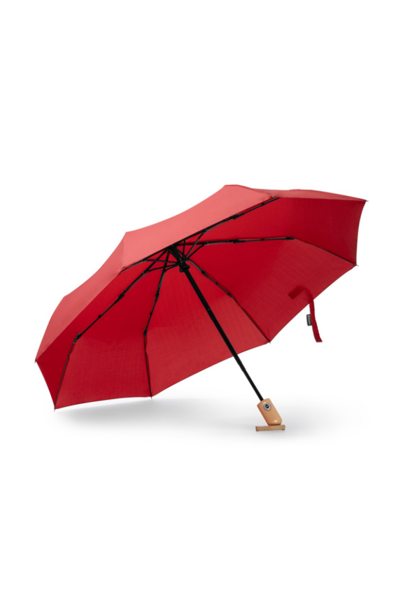 Umbrelă pliabilă ALARIZ cu mâner din bambus