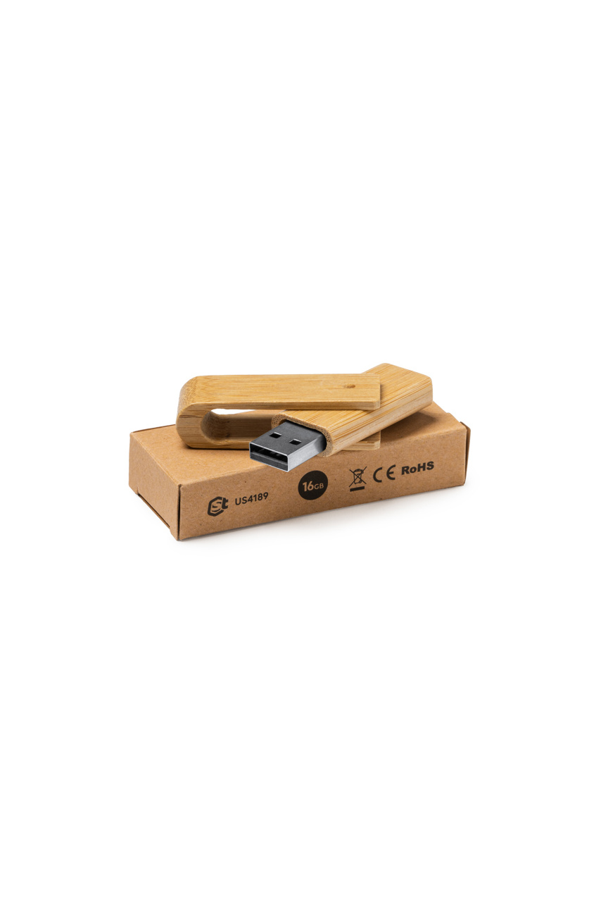 16GB Bamboo USB Memory Stick - Eco-Friendly Design
