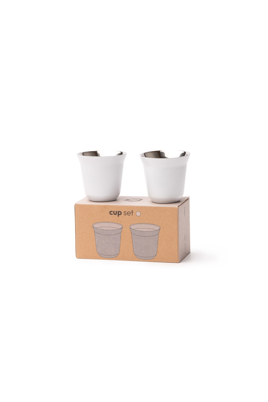 Eco-Friendly Stainless Steel Cup Set - 80ml