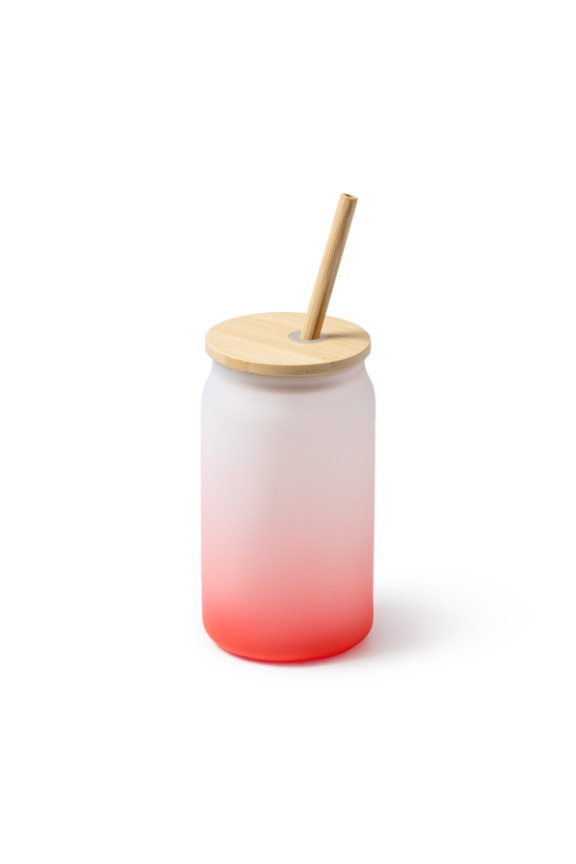 Cana DALBY din sticlă borosilicată cu capac din bambus