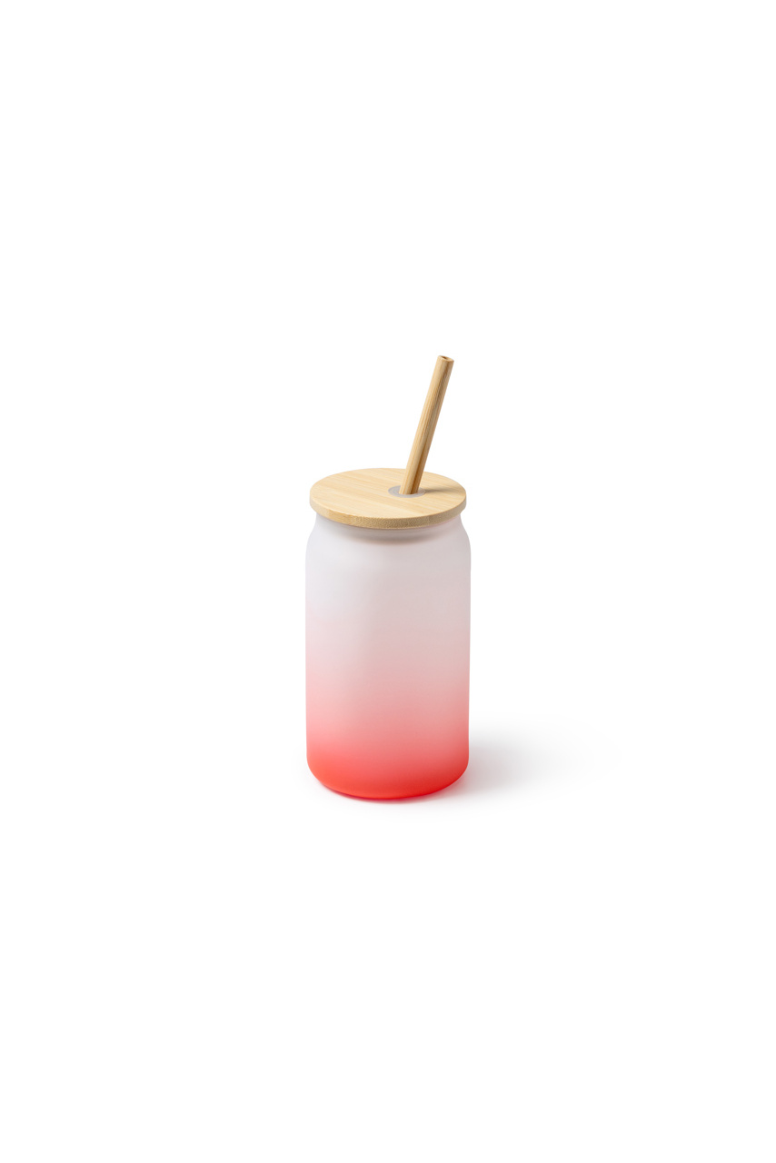DALBY Gradient Glass Tumbler with Bamboo Lid