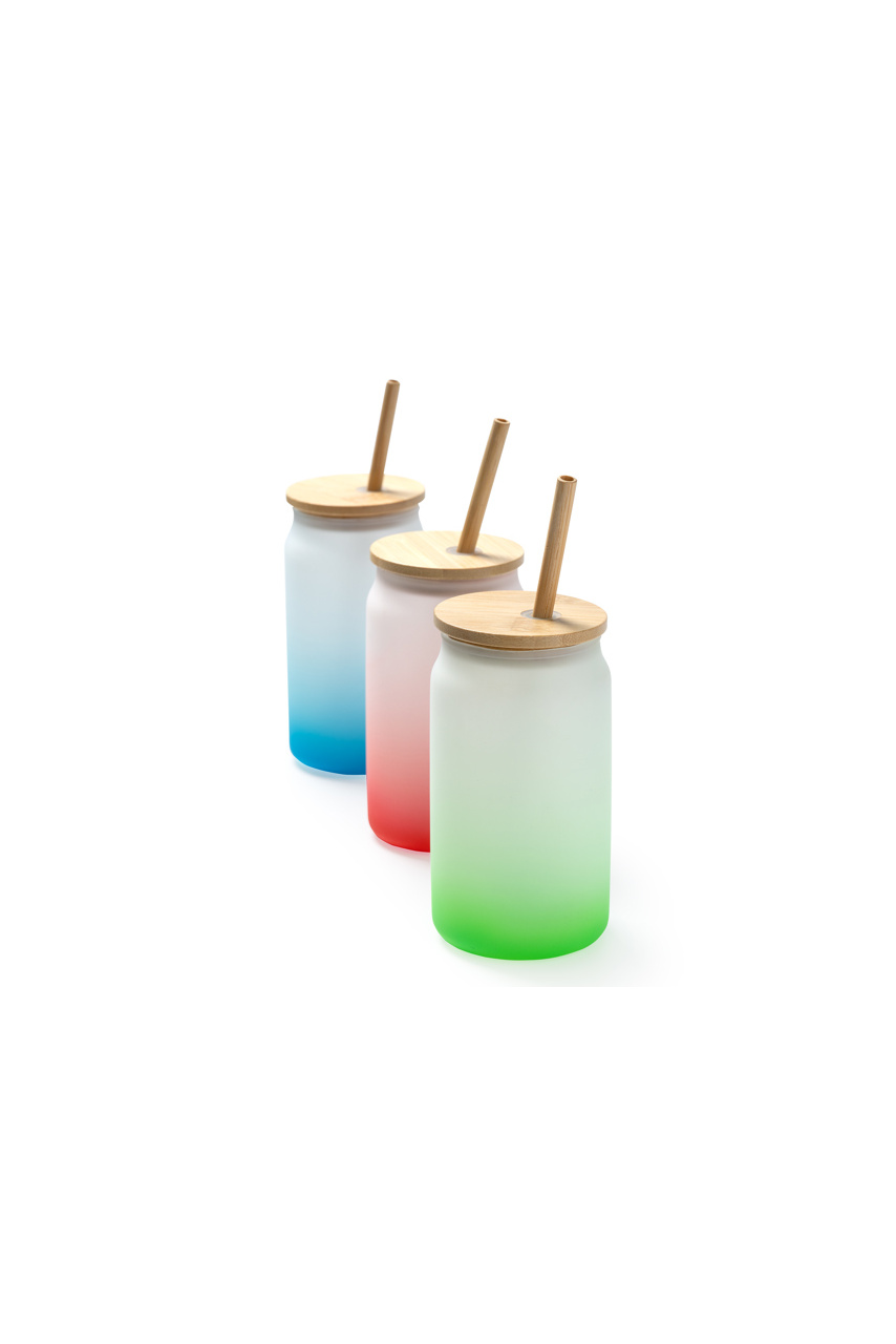 Cana DALBY din sticlă borosilicată cu capac din bambus