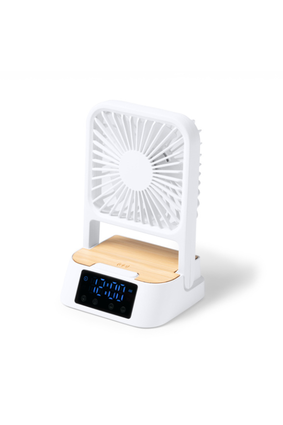 Eco-Friendly Desktop Fan with Wireless Charger
