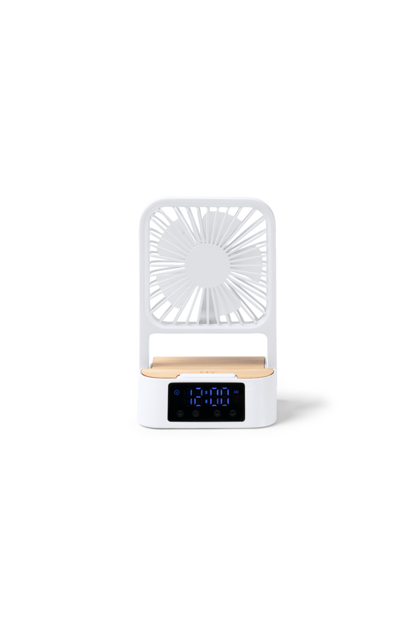 Eco-Friendly Desktop Fan with Wireless Charger