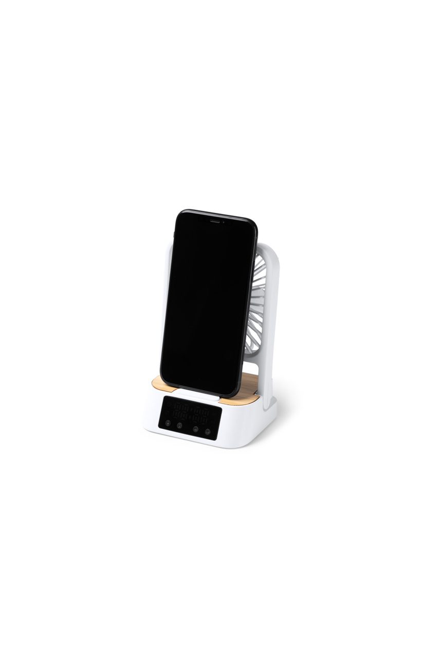 Eco-Friendly Desktop Fan with Wireless Charger