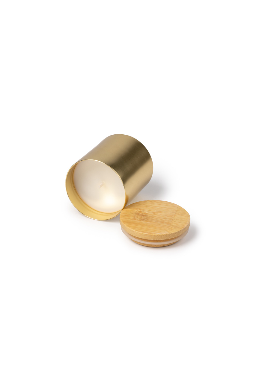 Vanilla Scented Candle with Bamboo Lid