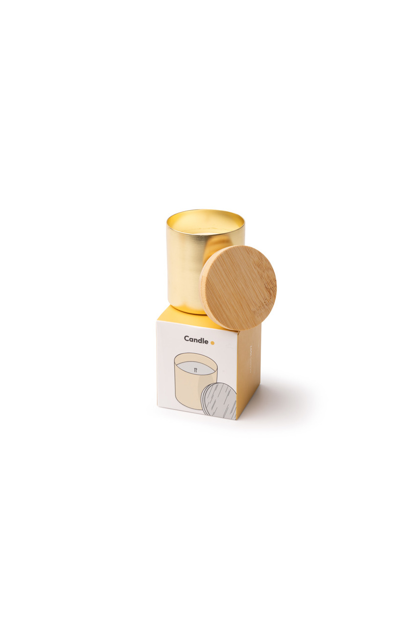 Vanilla Scented Candle with Bamboo Lid