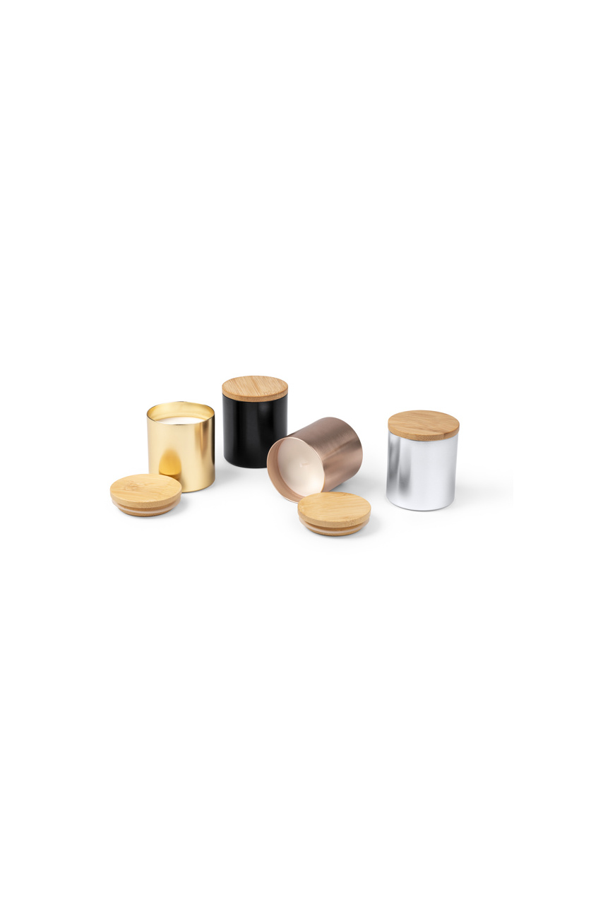 Vanilla Scented Candle with Bamboo Lid