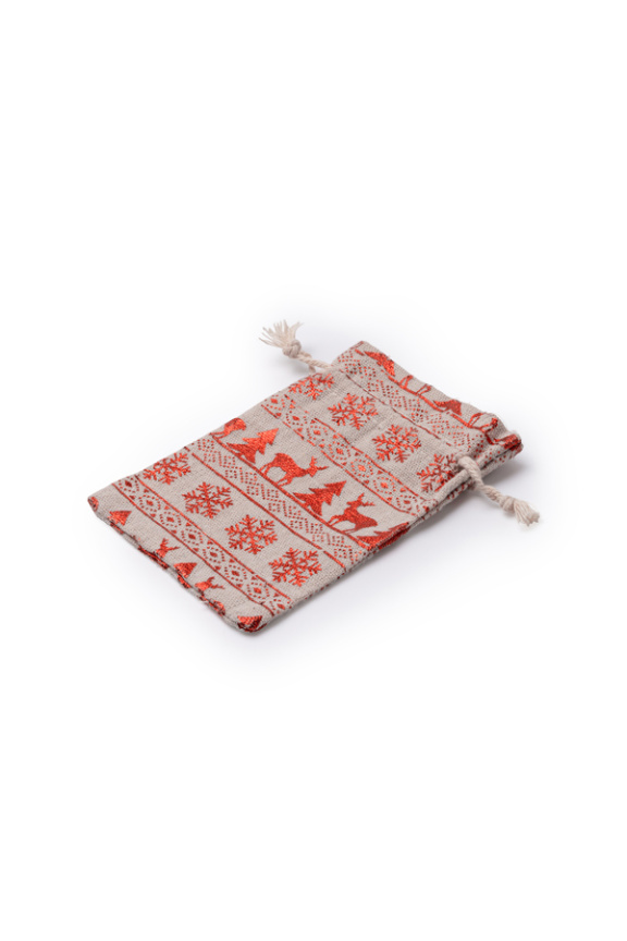 Festive Christmas Cotton Gift Bag for Holiday Wrapping