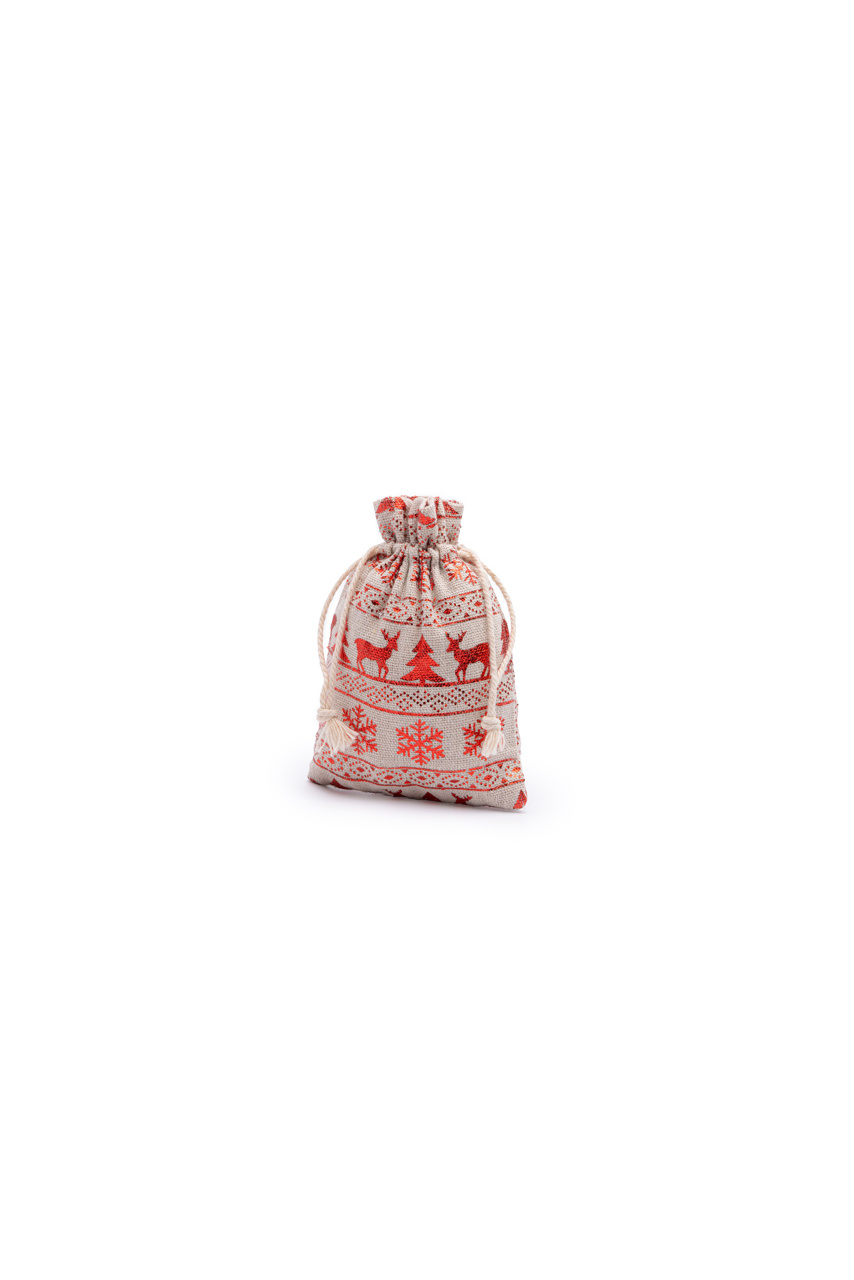Festive Christmas Cotton Gift Bag for Holiday Wrapping