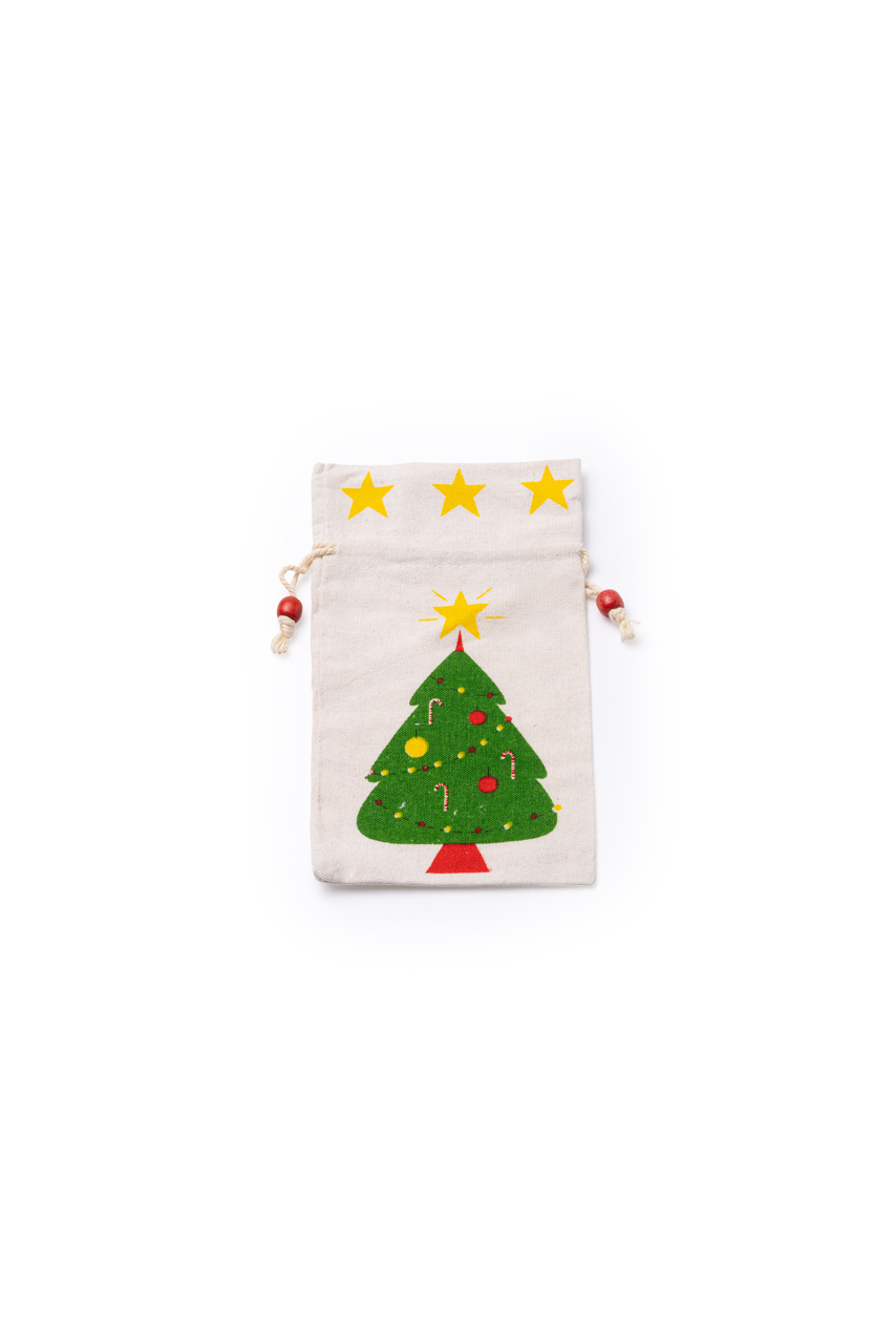 Christmas Tree Cotton Gift Bag - Festive & Reusable