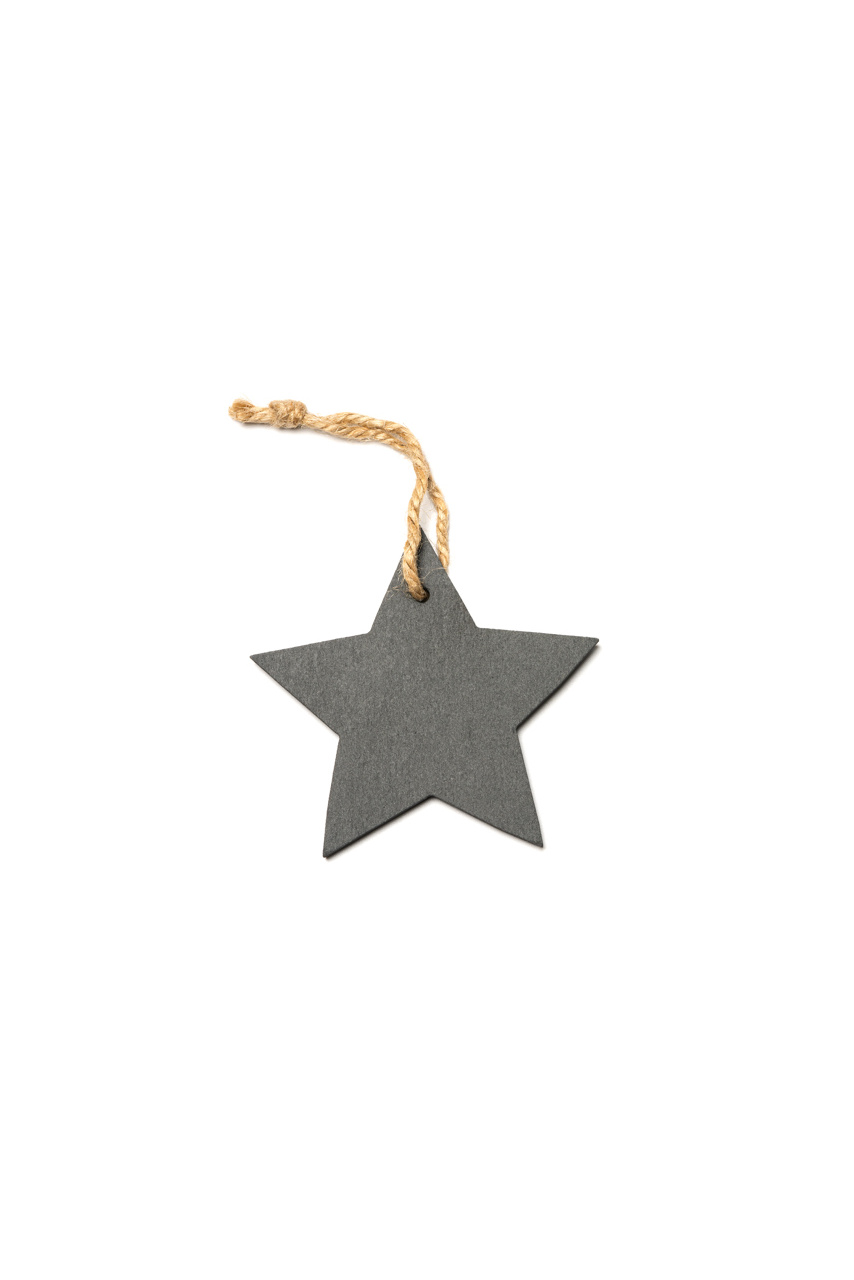 RUDOLF Christmas Slate Ornaments - Tree & Star Designs