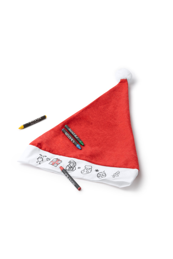 Kids' Color Your Own Christmas Hat with Crayons