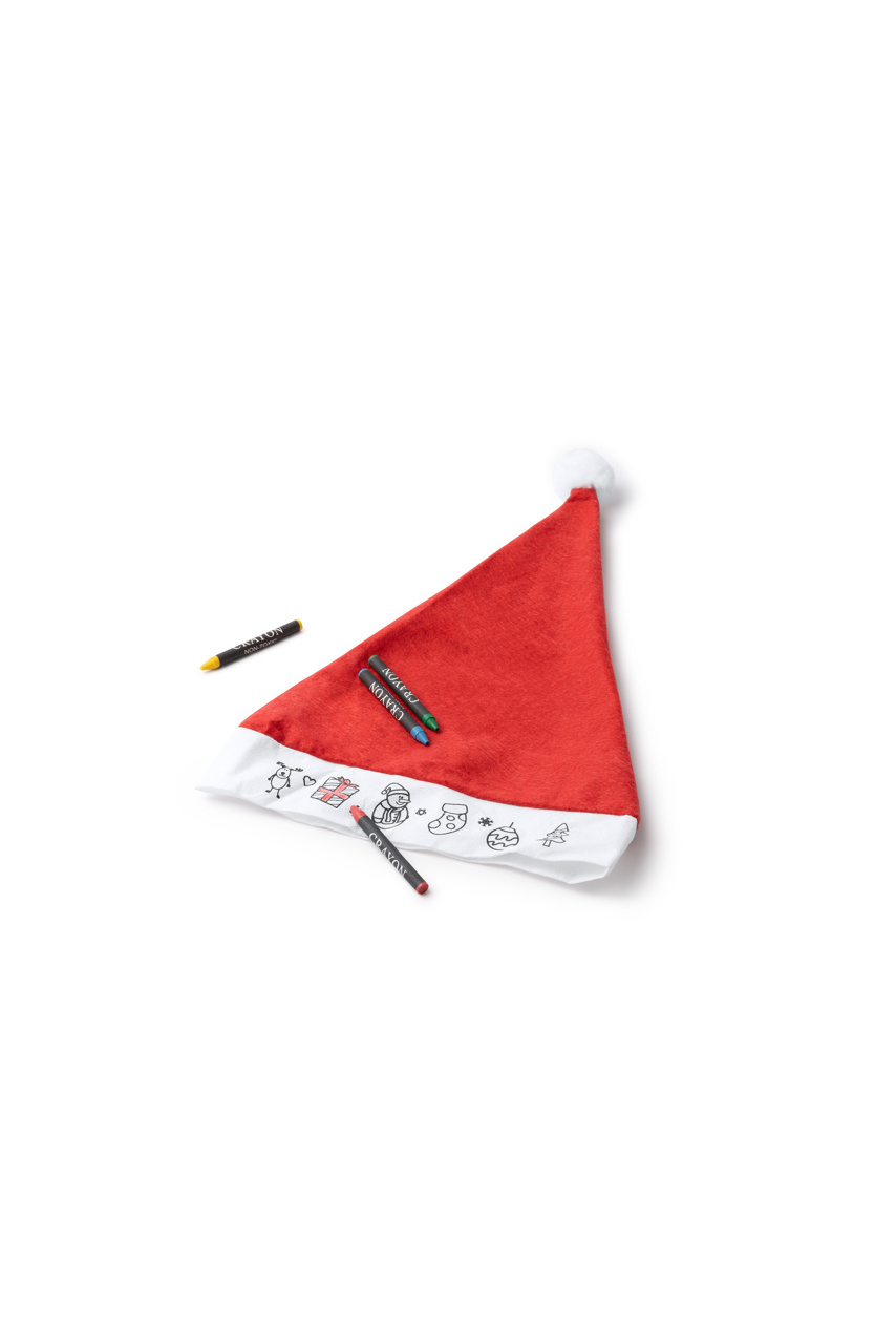 Kids' Color Your Own Christmas Hat with Crayons