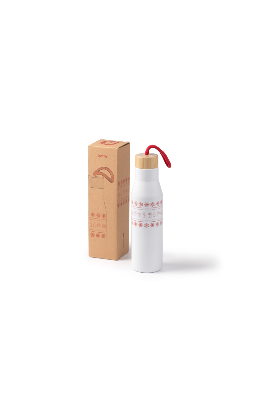 Sticlă Termică din Oțel cu Capac Bambus 500 ml