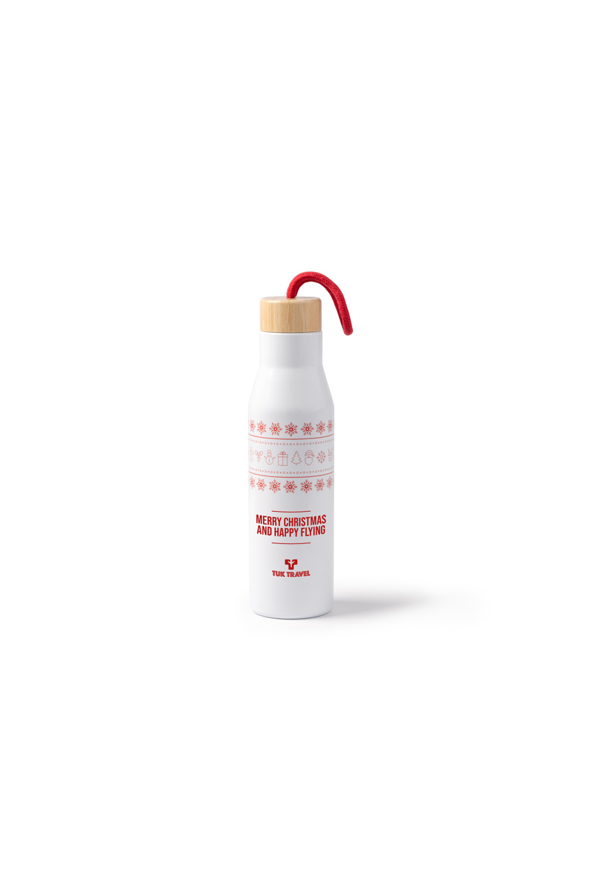 Sticlă Termică din Oțel cu Capac Bambus 500 ml
