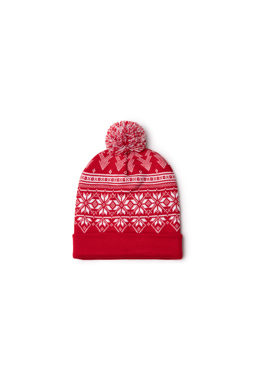 Festive Snowflake Acrylic Beanie