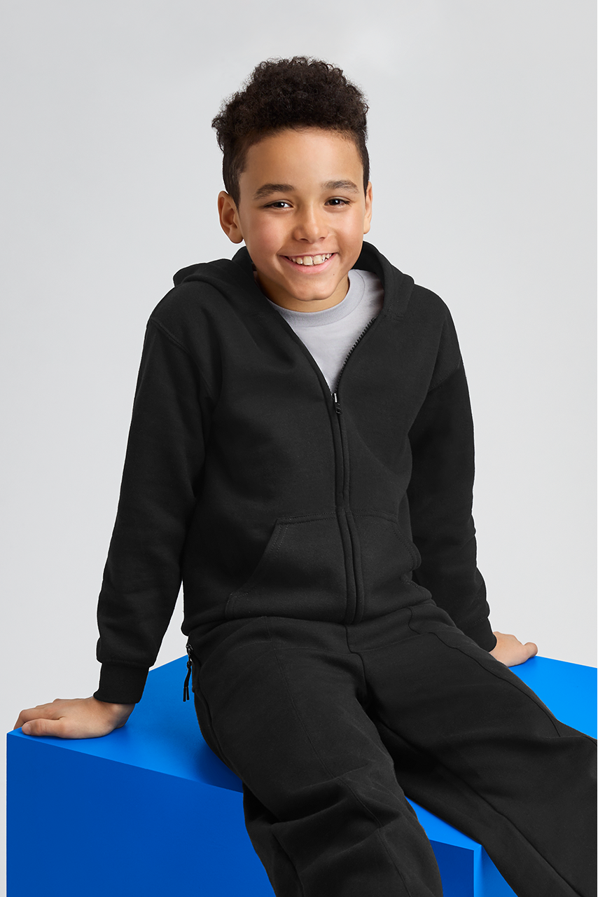 Youth Heavy Blend Full Zip Hooded Sweatshirt