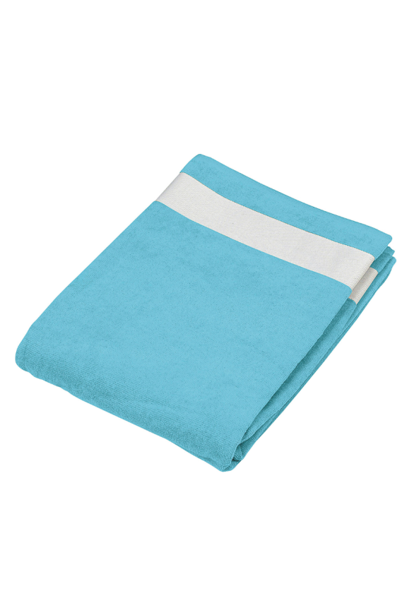 Turquoise Cotton Velour Beach Towel