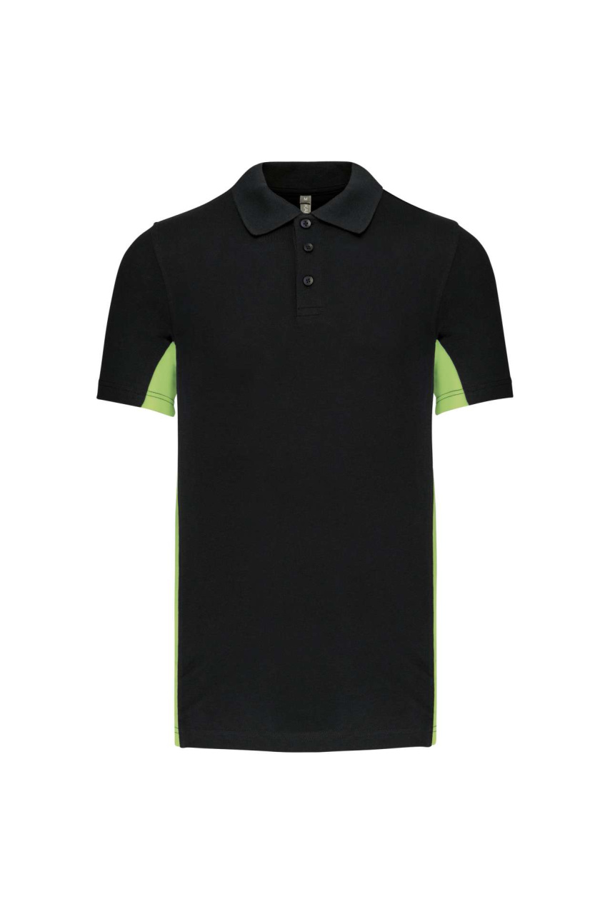 Two-Tone Short-Sleeved Polo Shirt