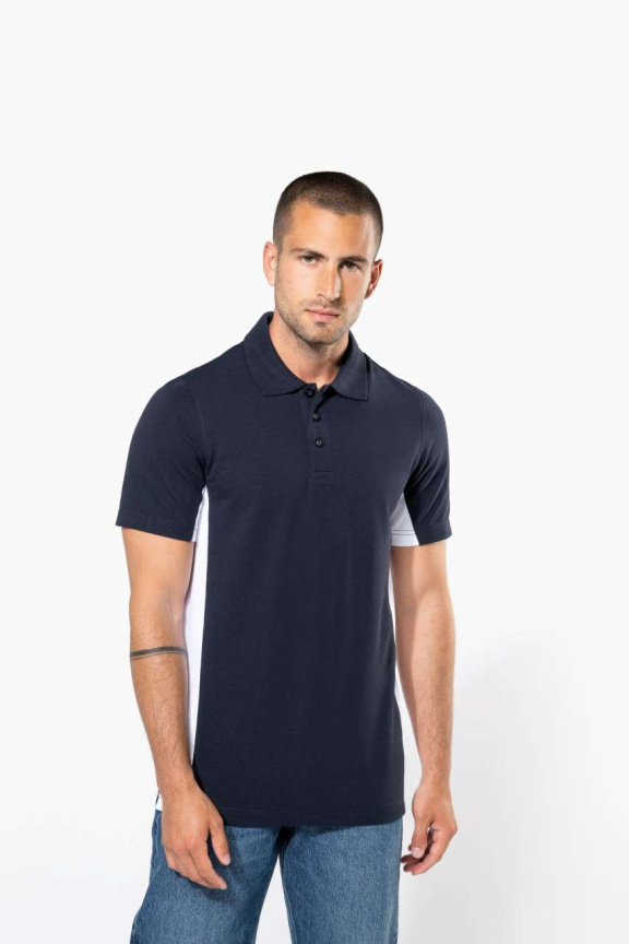 Tricou Polo Bicolor cu Mâneci Scurte - Eleganță și Confort