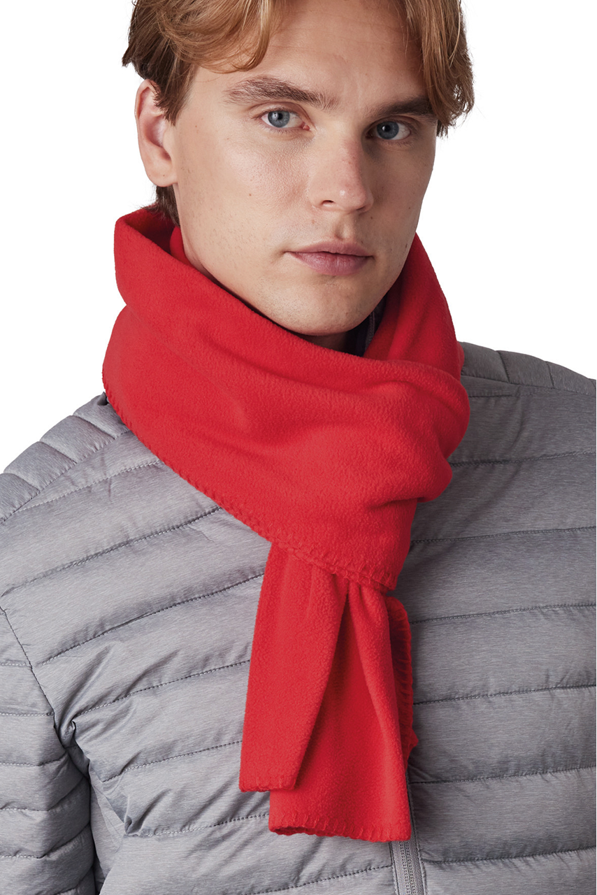 Cozy Red Fleece Scarf - Warm & Stylish