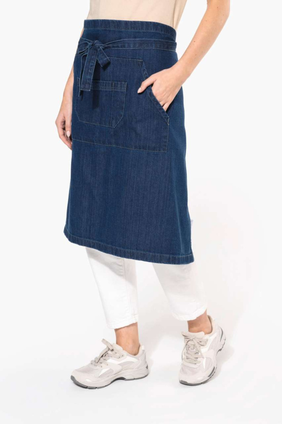 Şorţ lung din bumbac denim - Ospitalitate