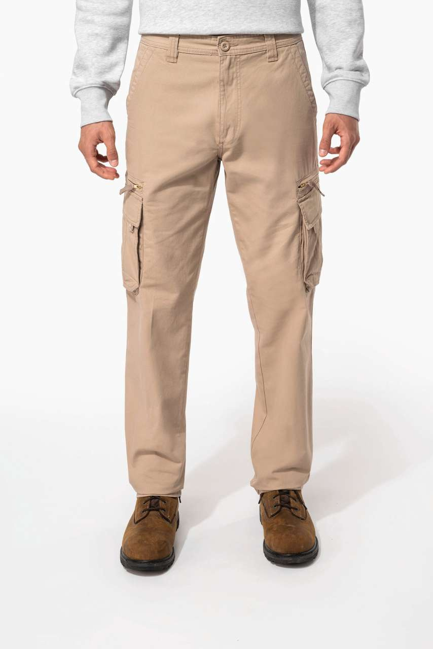 Pantaloni Cargo cu Multiple Buzunare din Bumbac