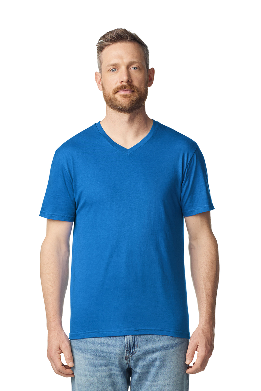 Tricou V-Neck SOFTSTYLE™ pentru Adulți - Confort și Stil