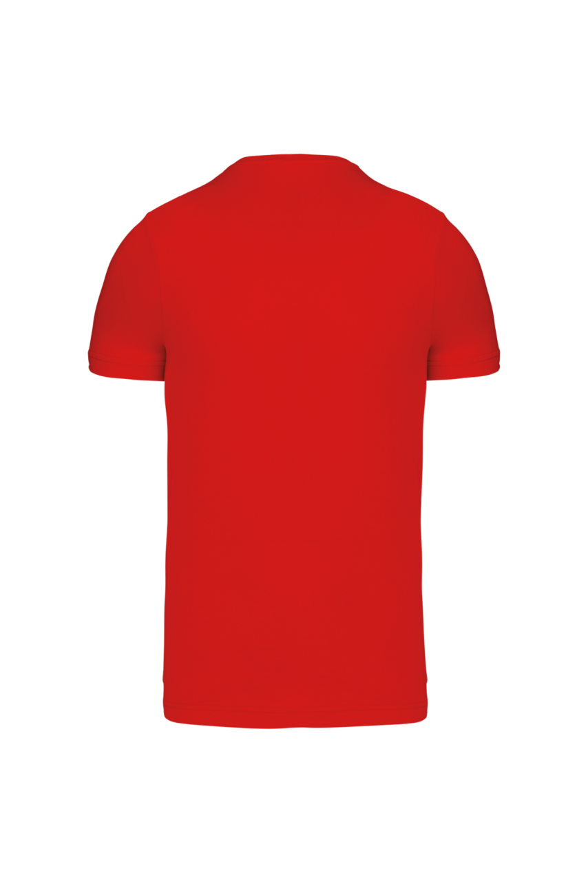 Tricou cu Mânecă Scurtă și Guler Rotund din Bumbac