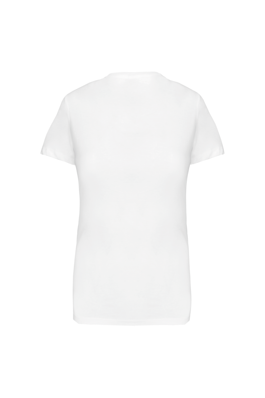 Tricou Damă cu Mâneci Scurte și Guler Rotund