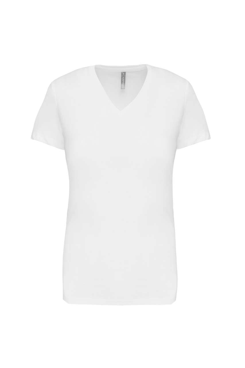 Tricou damă cu mânecă scurtă și decolteu în V