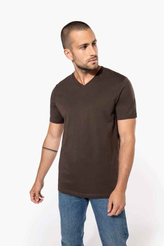 Tricou Bărbătesc Slim Fit cu Decolteu în V