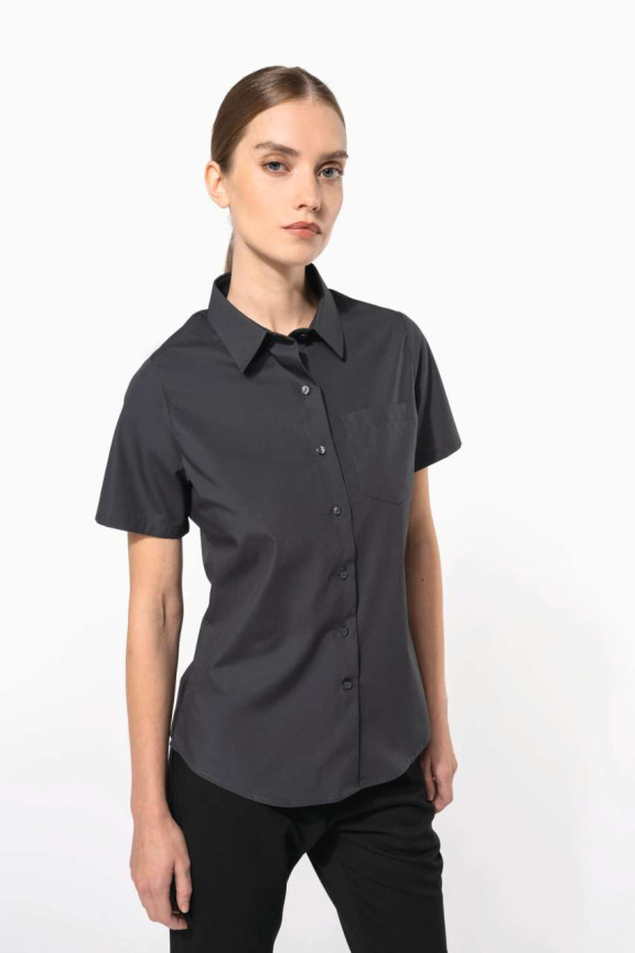 Women's Short-Sleeve Cotton Poplin Shirt